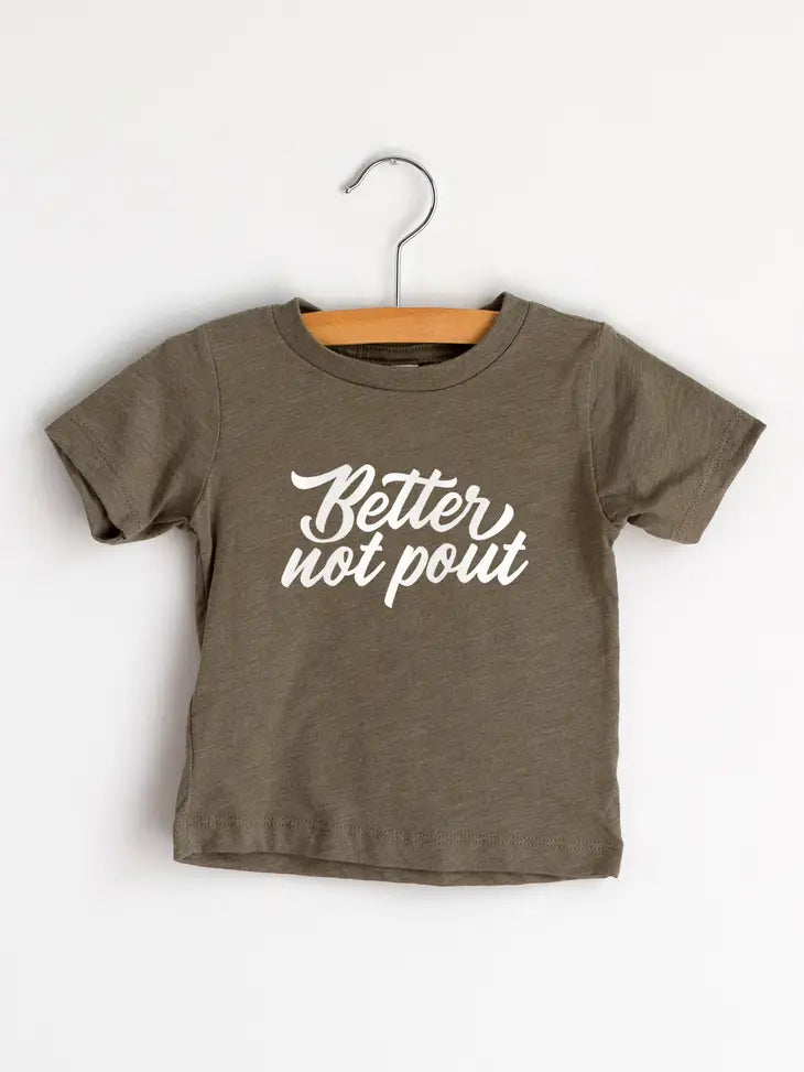 Better Not Pout Olive Christmas Tee